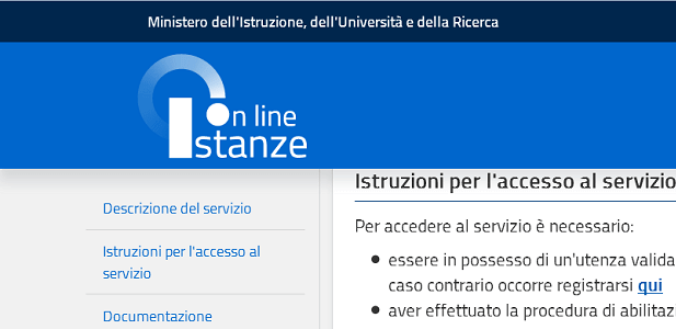 Istanze online MIUR istruzioni