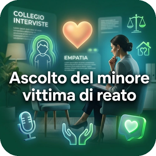 Corso online + Certificazione | Ascolto del minore vittima di reato – 100 ore