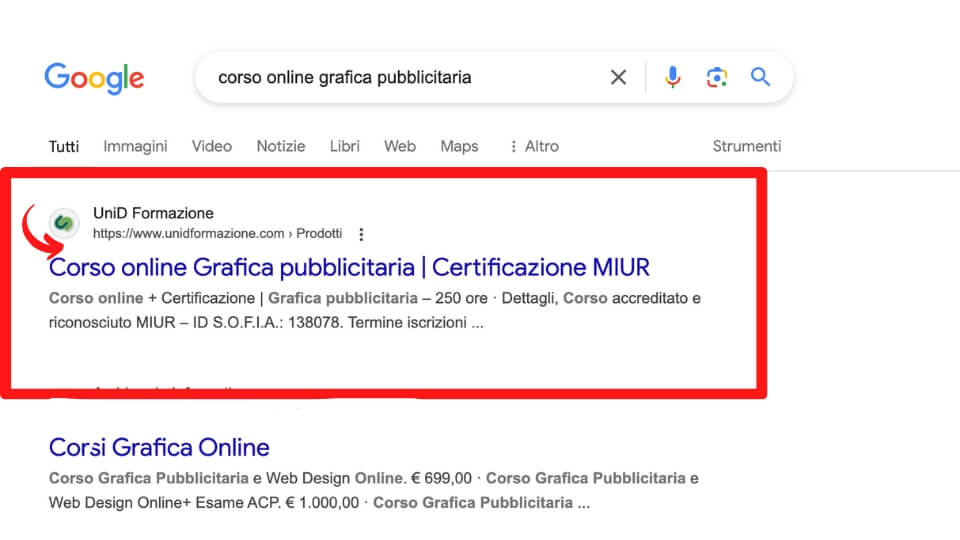 serp grafica pubblicitaria