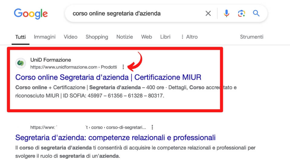 serp corso segretaria azienda