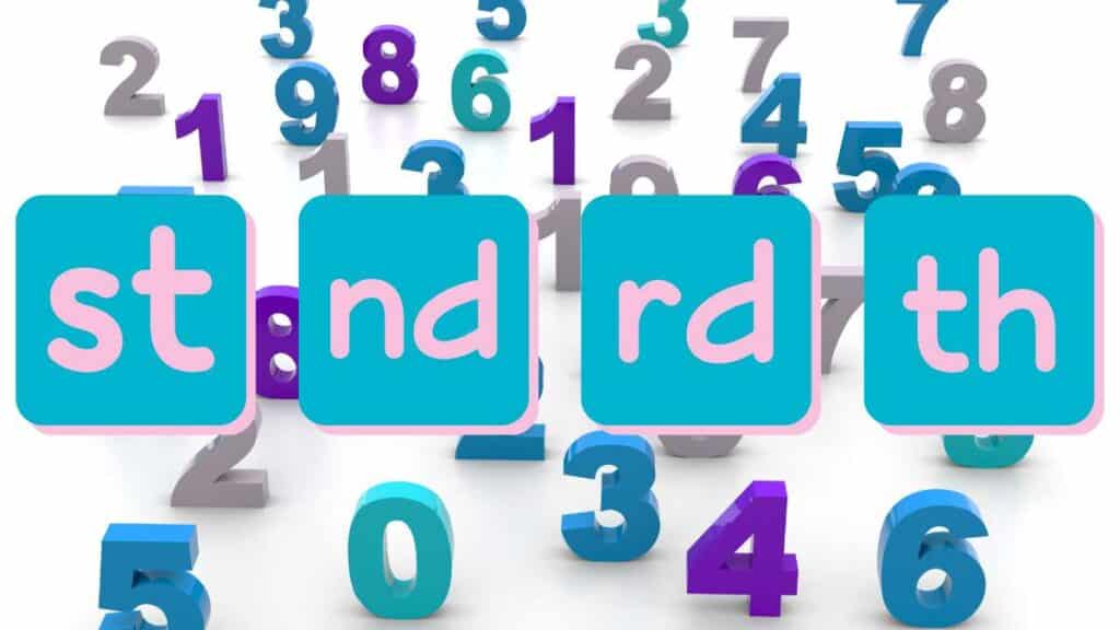 numeri ordinali in inglese - regole