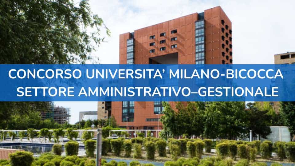 Concorso Funzionari Amministrativi Università Milano-Bicocca